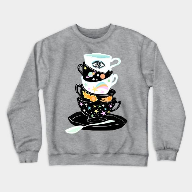 Cosmic Tea Crewneck Sweatshirt by anneamanda